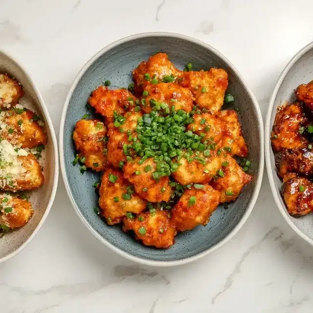 Flavor variations of baked chicken bites