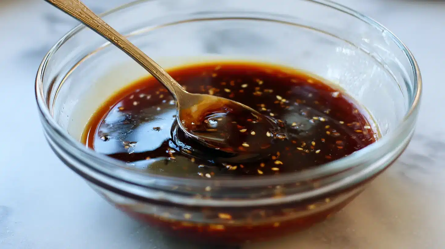  Panda Express Quick Grilled Teriyaki Chicken marinade in mixing bowl