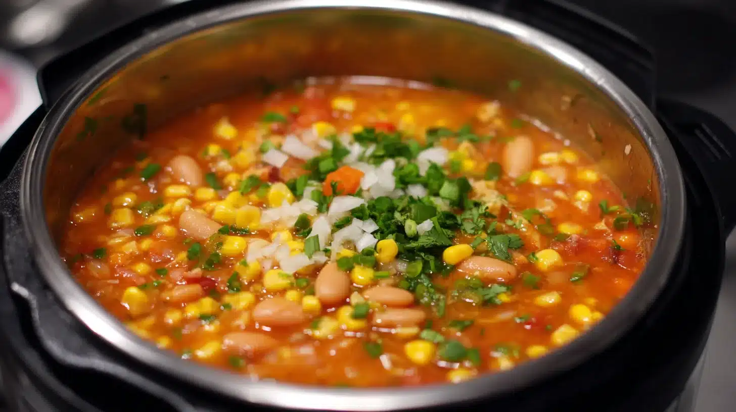 Ingredients for chicken white bean chili Instant Pot