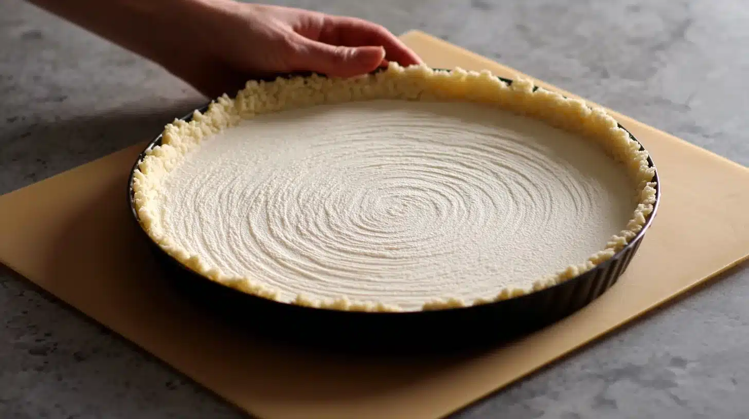 Pressing chicken crust pizza near me into pan