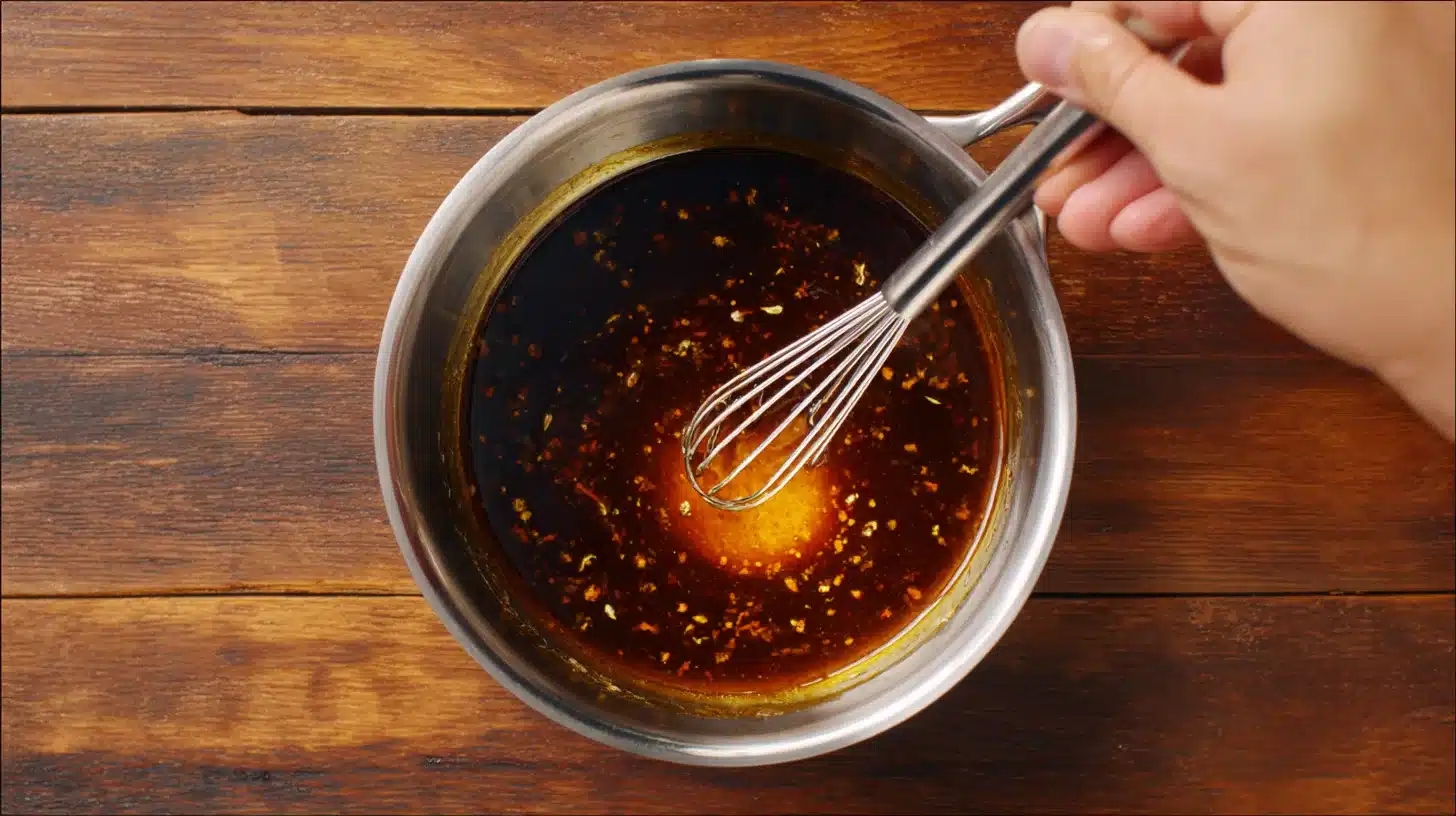 Thickening teriyaki sauce on stovetop