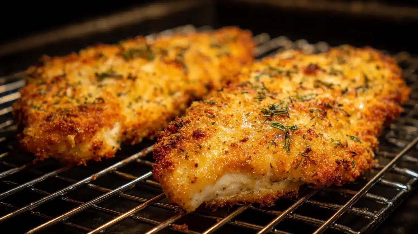 golden baked mayo parmesan crusted chicken