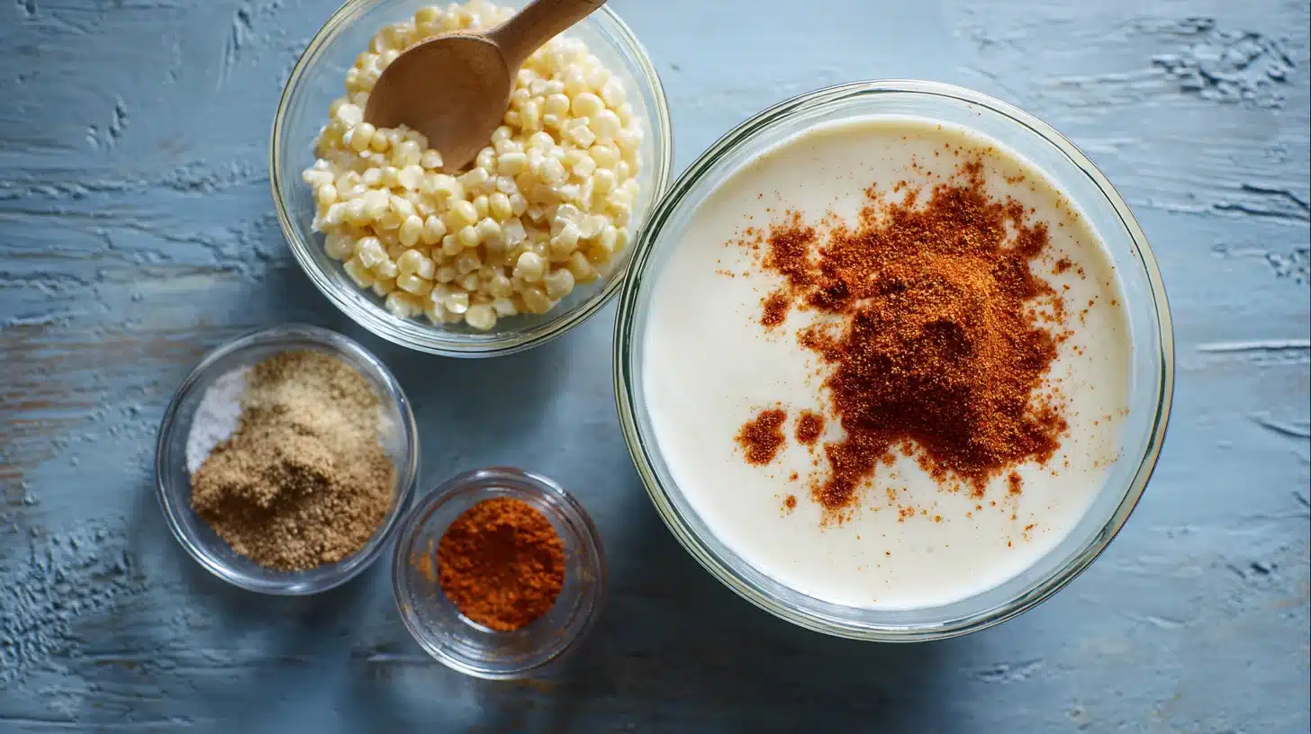 High Protein Chicken Corn Bowl creamy yogurt dressing