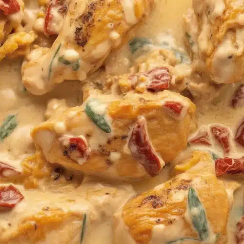 Easy Marry Me Chicken Recipe with creamy tomato sauce and tender chicken breasts.
