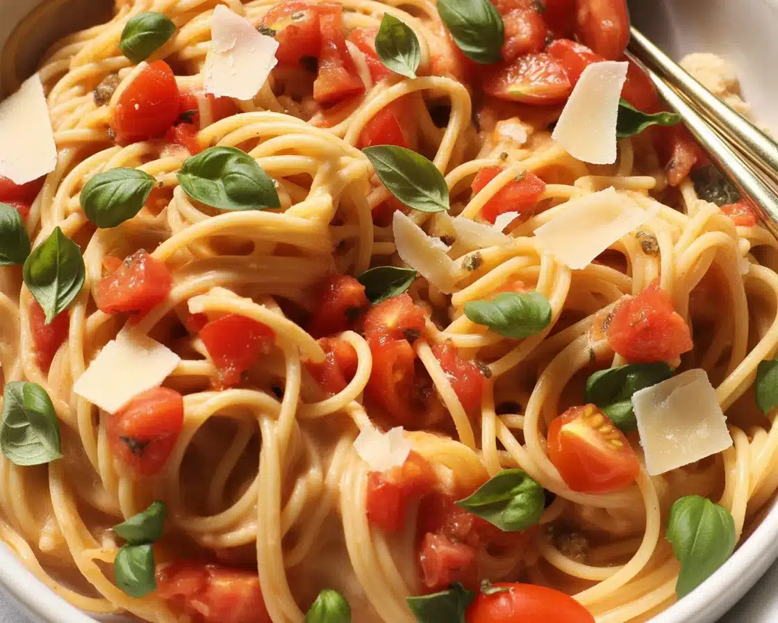 Homemade fresh tomato sauce for pasta with garlic and olive oil