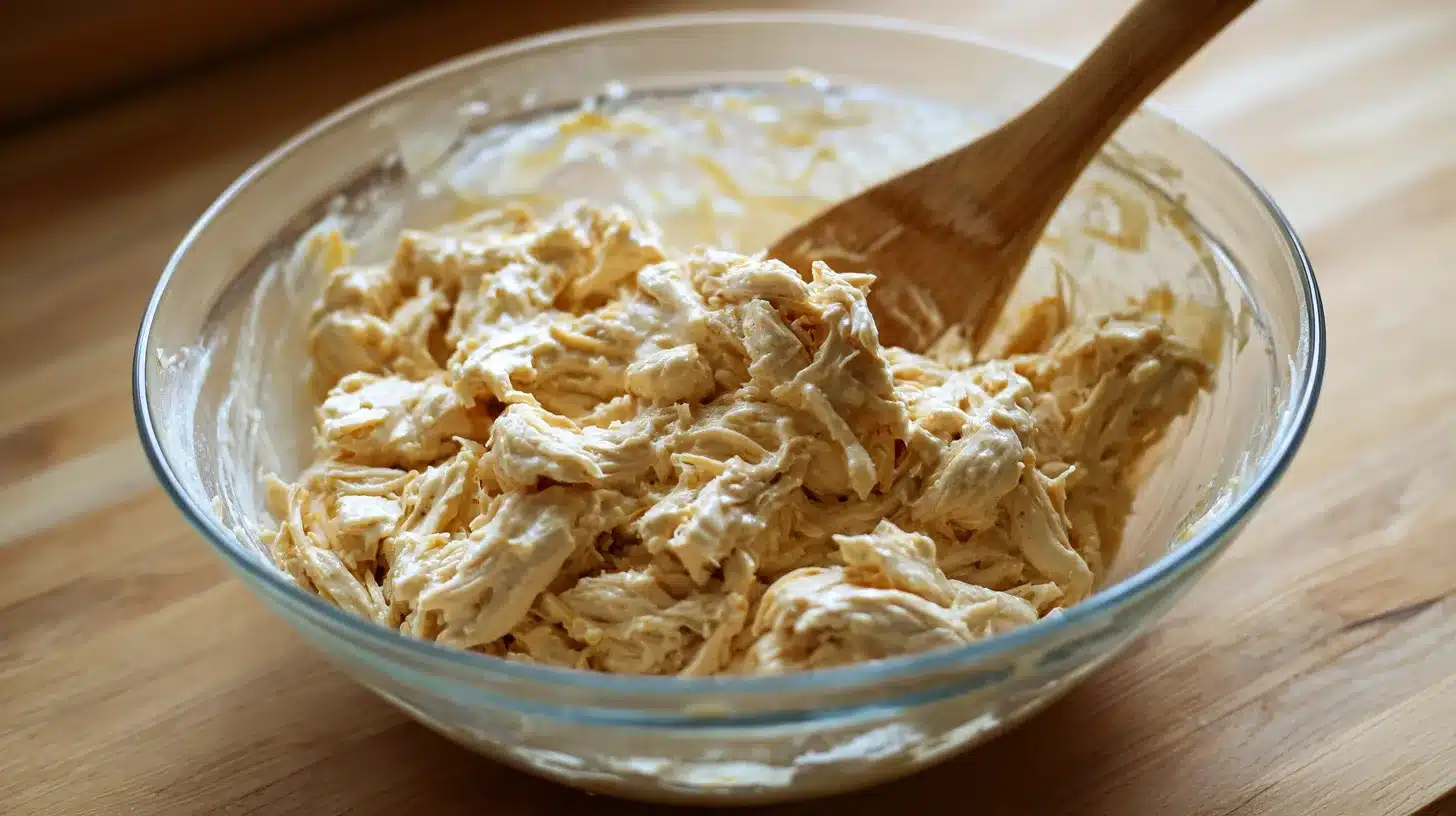 Chicken filling for Easy Creamy White Chicken Enchiladas