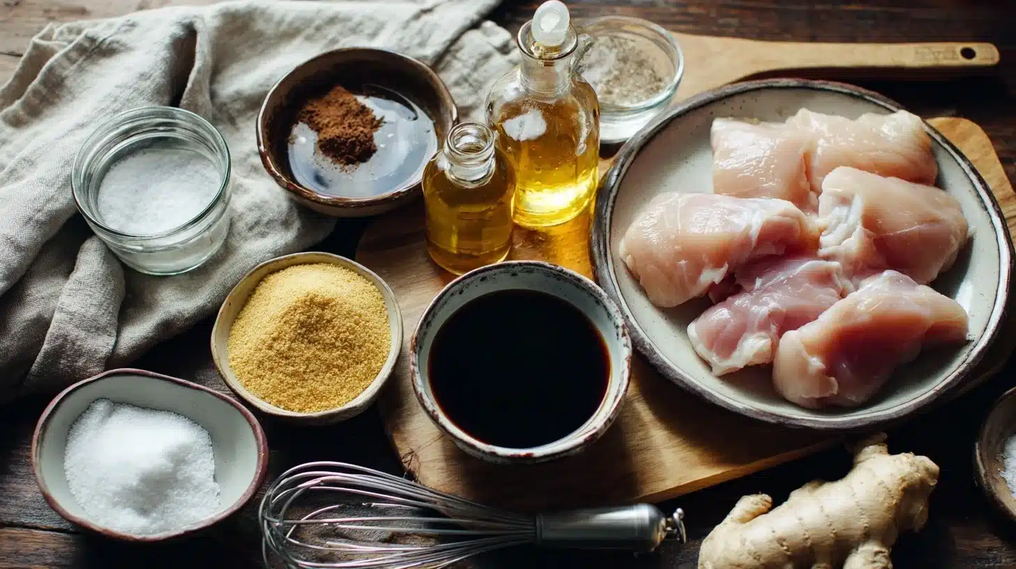 Ingredients for grilled chicken teriyaki Panda Express style
