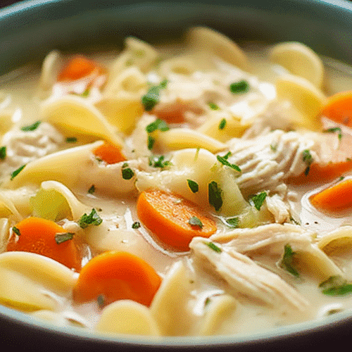Crockpot Creamy Chicken Noodle Soup
