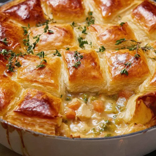 Chicken Pot Pie With Puff Pastry