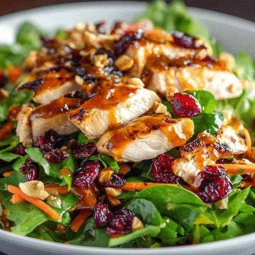 healthy asian chicken cranberry salad