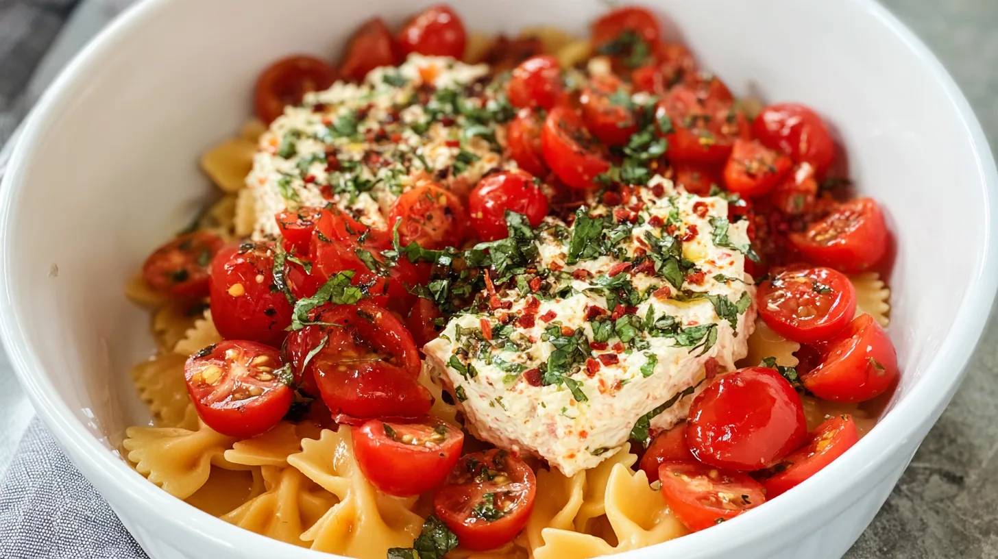 baked tomato Boursin pasta