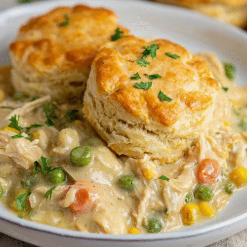 Crockpot Chicken Pot Pie With Biscuits
