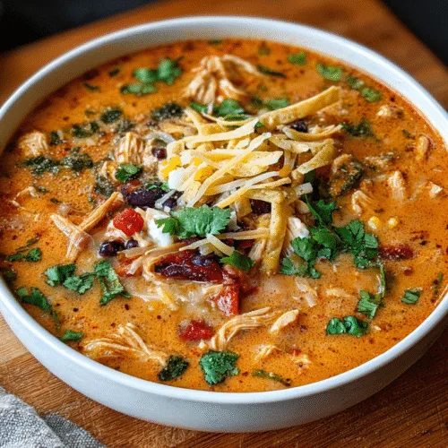 Crockpot Creamy Chicken Tortilla Soup