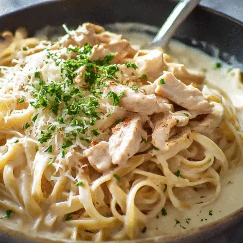 One Pot Chicken Alfredo Pasta