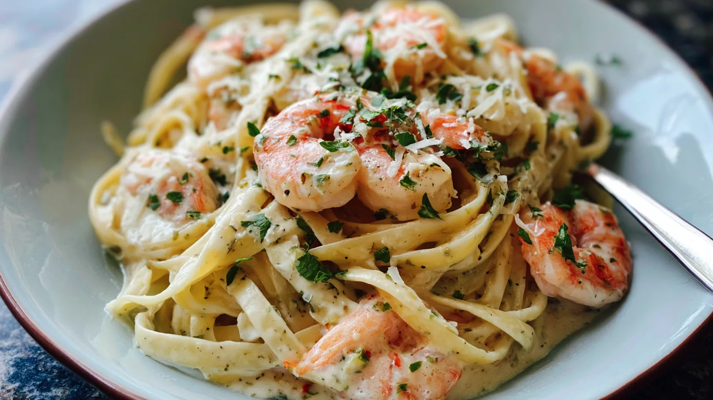 Garlic Butter White Wine Shrimp Linguine