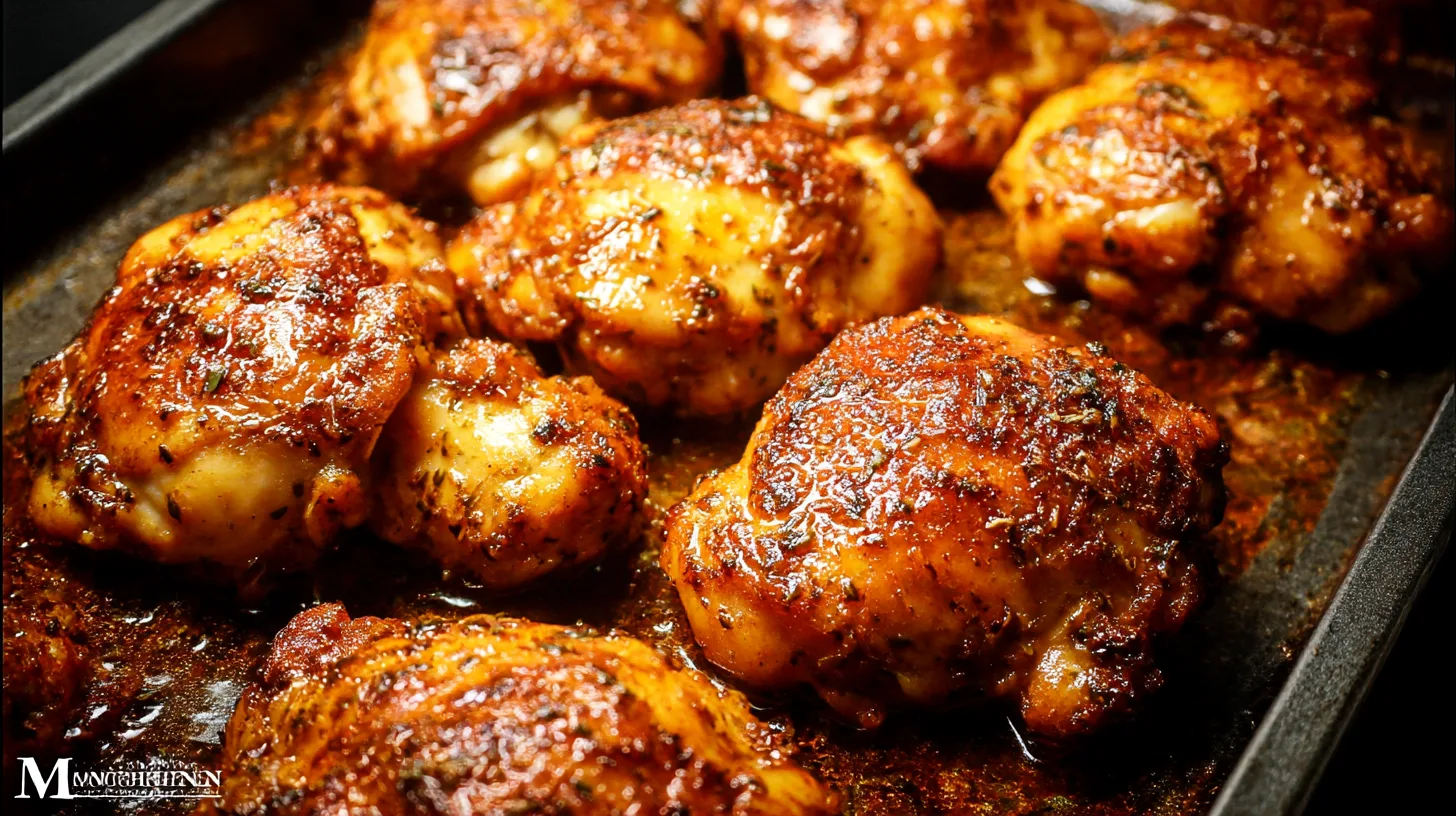 30 min Oven Baked Boneless Skinless Chicken Thighs