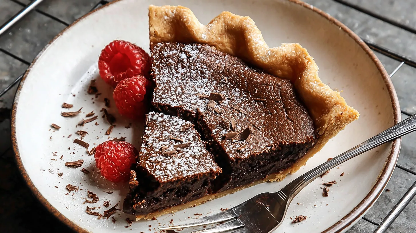 Dark Chocolate Chess Pie