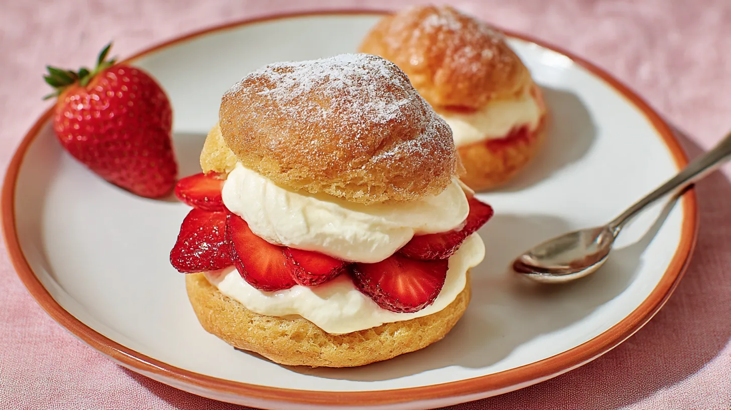 Easy Strawberry Cream Puffs