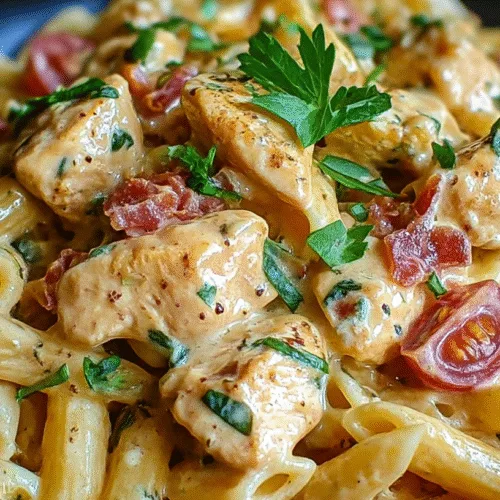 Creamy Italian Chicken Pasta bake