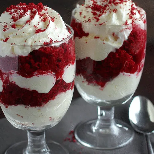 Boozy Red Velvet Trifles